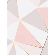 Apex Geometric Wallpaper Rose Gold Fine Decor Fd41993 Geometric Wallpaper Rose Gold Rose Gold Bedroom Rose Gold Rooms