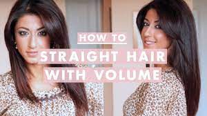 A volumizing shampoo can make a huge difference in the appearance of your hair, as can a volumizing mousse or hairspray. How To Straight Hair With Volume Youtube