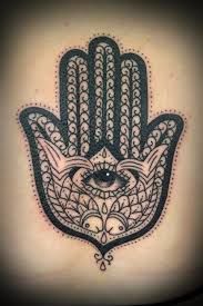 The Evil Eye On This Hamsa Tattoo Looks Real Like It S Following You Hamsa Tattoo Tattoos Hamsa Hand Tattoo