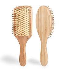 Bamboo wooden hair brush oval pneumatic massage comb small massager antistatic. Amazon Com Hair Brush Elvasen 2 Pack Natural Wood Paddle Brush Detangling Scalp Bamboo Massage Hair Comb Organic Wooden Bristle Cushion Hairbrush For Thick Curl Hair Beauty