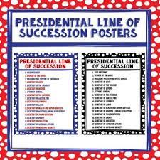 Presidential Line Of Succession Posters Free Social Studies Teacher School Jobs Line Of Succession