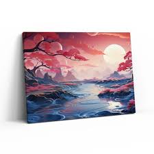 Tablou Canvas-Apus de Soare, Ilustratie – The Print Studio
