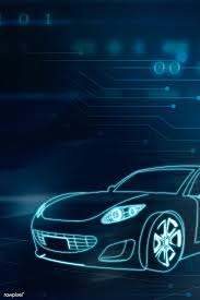 Download Premium Illustration Of Blue Neon Sports Car Design 1202389 In 2020 Car Silhouette Car Design Neon Car