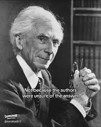 แรงบันดาลใจจากคำคมของเบอร์ทรันด์ รัสเซลล์