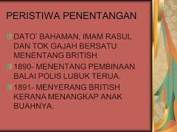 20 januari 1877) ialah seorang pembesar kelapan perak yang merupakan pejuang bangsa yang bertanggungjawab kepada sumpah dan janjinya tetapi dikecewakan oleh raja dan bangsanya sendiri. Sebab Sebab Penentangan Ppt Download