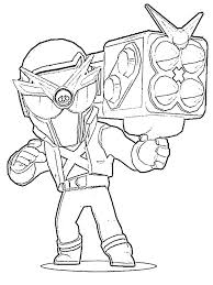 Kleurplaten van de computergame brawl stars. Super Ranger Brock Brawl Stars Coloring Page 1001coloring Com