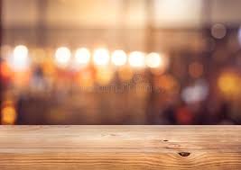 Wood Table Top Bar With Blur Colorful Light Bokeh In Cafe Restaurant Background Sponsored Blur Colorful Light Wood Table Top Light Colors Wood Table