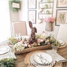 Easter Bunny Centerpiece How To For A Pinterest Challenge Easter Centerpieces Easter Tablescapes Spring Easter Decor