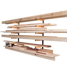 Triton 12 In 6 Shelf Powder Coated Steel Wood Rack Storage System Kit In 2020 Wood Rack Lumber Storage Rack Wall Mounted Shelves