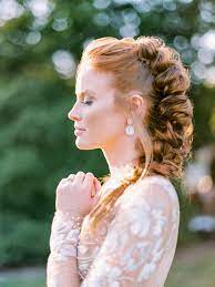 Copper And Slate Autumn Inspiration Shoot Ruffled Wedding Braids Ruffled Wedding Wedding Dresses Vintage