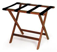 Wooden Luggage Rack Mahogany With Black Straps Luggage Rack Wooden Simple Storage