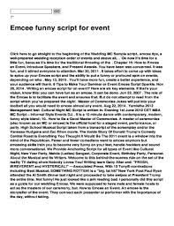 Wedding Emcee Script Funny Pdf - Fill Online, Printable, Fillable, Blank |  Pdffiller