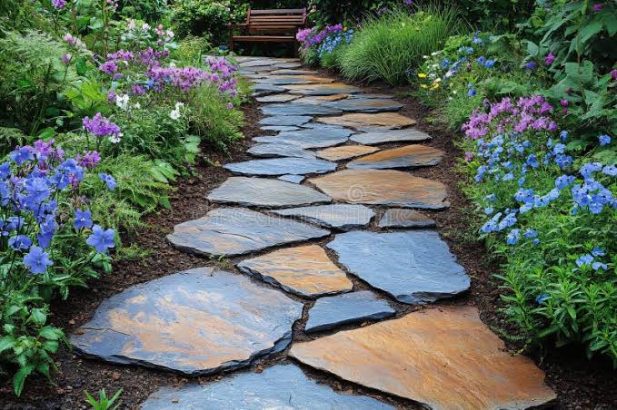 Wellness retreat path nature