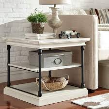 Weston Home Cabana Accent Storage Side Table Antique White Walmart Com In 2020 Farmhouse End Tables Living Room End Tables Weston Home