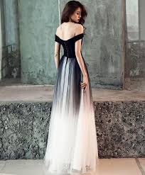 Simple Black Tulle Long Prom Dress Off Shoulder Evening Dress Tulle Evening Dress Off Shoulder Evening Dress Black Wedding Gowns