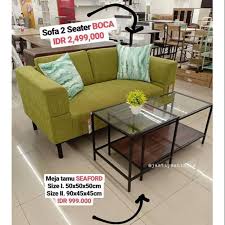 Sofa bed termurah dibanderol dengan harga terms: Jual Sofa 2 Seater Boca Informa Meja Tamu Set Informa Jakarta Barat Black Cactus Tokopedia