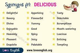 Delicious Synonyms Word Alternative Learn English Words Synonym