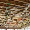 No ac at the moment, and from my looking around, it seems a high velocity ac system in our attic would. 1