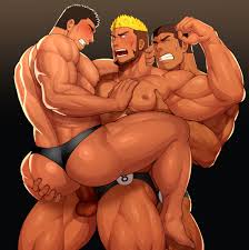 Sakuramaru] 36リク絵①]全裸ボディビルコンテスト - Gay Manga | HD Porn Comics