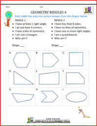 Take your time, use a pencil and paper to help. Free Geometry Worksheets 2nd Grade Geometry Riddles