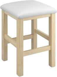 Sibel comfort white beauty stool. Parisot Beauty Bar Oak White Dressing Table Stool