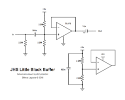Perf And Pcb Effects Layouts Jhs Little Black Buffer In 2020 Buffer Layout Modulators