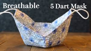 Breathable 5 Dart Face Mask Sewing Tutorial It Doesn T Touch Mouth And Nose In 2020 Diy Sewing Pattern Sewing Tutorials Easy Face Masks