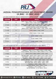 Check spelling or type a new query. Temporary Changes On Johor Bus Services From 24 March 2020 Bus Interchange Net