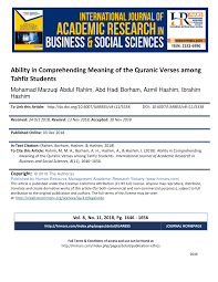 Funded master's degrees and scholarships from erasmus mundus. Pdf Ability In Comprehending Meaning Of The Quranic Verses Among Tahfiz Students