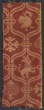 Textile Lacma Collections Spain 1500 1550 Textiles Textile Lengths Two Color Silk Damask In Ogival Pattern Wth Textiles Century Textiles Textile Patterns