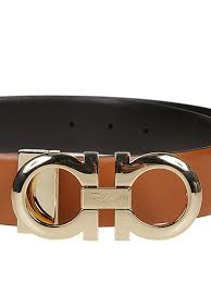Salvatore ferragamo trifolio leather shoulder bag. Salvatore Ferragamo Gancini Reversible Tan Leather Belt Belts 23a564674471