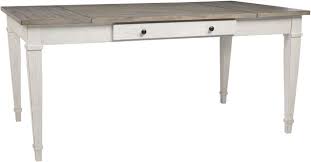 Furniture of america newrock 7 piece faux marble dining table set. Signature Design By Ashley Skempton Rectangular White Light Brown Dining Table With Storage D394 25 Furniture Loft Osage City Kansas