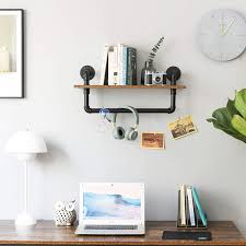 Let's have a look a wall storage ideas for bedrooms. Wall Mount Bookshelf Bathroom Decor Rf Tm005 Industrial Pipe Shelves With Towel Holder Diy Storage Shelves For Bedroom Living Room Kitchen Ibuyke Rustic Floating Shelves Decorative Accessories Home Kitchen Tennesseegreenac Com