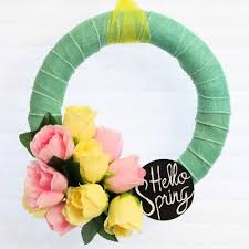 Rose or tulip, finds everything which contains either rose or tulip. Dollar Store Spring Wreath Creative Ramblings