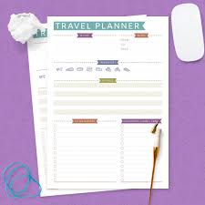 Maybe you would like to learn more about one of these? Travel Planner Template Casual Style Template Printable Pdf