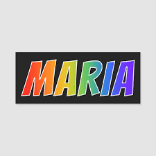 First Name "MARIA": Fun Rainbow Coloring Name Tag