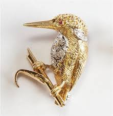 kingfisher brooch