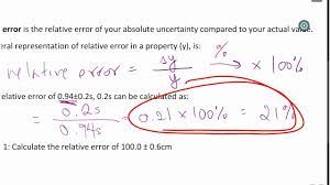 Then, the arithmetic mean or average value of… Absolute And Relative Error Youtube