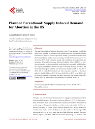 Pdf Planned Parenthood Supply Induced Demand For Abortion In The Us