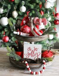 Christmas Tiered Tray Sign Oh So Jolly Christmas Home Decor Etsy Christmas Decorations Rustic Tiered Tray Decor Tiered Tray