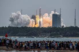 The rocket, a long march 5b, just launched the first piece of a new space station china is building. Iiymxsp8tknyvm