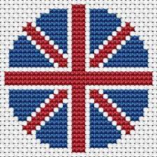 Free Union Jack Biscornu Cross Stitch Pattern Stitching Point De Croix Broderie Point De Croix Biscornus