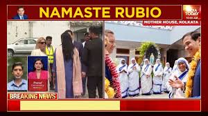 First images of Marco Rubio (SecRubio) at Mother Teresa home. , He will  also be meeting PM Modi in Delhi later today. , Pranay Upadhyaya gets us  the latest updates. , #MarcoRubio #PMModi ...