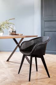 Elegant Loom Dining Chair With Black Wood Base Wood Dining Room Small Room Interior Dining Chairs