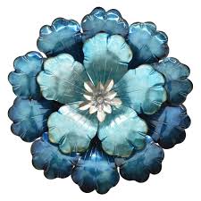 This wall art was designed for rustic or southwestern style decor in either a master bedroom, living room. Home Garden Home Decor Rustic Turquoise Flower Metal Wall Decor Home Office Cabin Shabby Chic Decor