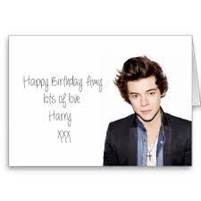 Harry styles happy birthday message. One Direction Birthday Card Printable
