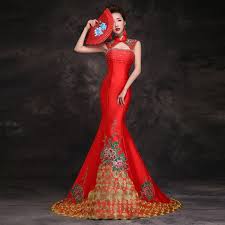 Chinese Inspired Fashion Google Search Embroidered Wedding Dress Nontraditional Wedding Dress Red Wedding Dress Mermaid