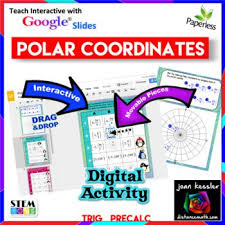 Polar Coordinates Digital Activities With Google Slides Distance Learning Coordinates Math Google Slides Math Math Grid