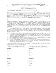 Model de act aditional la cim act aditional cim. Fillable Online Angajament De Confidentialitate Mentenanta Licentedoc Fax Email Print Pdffiller