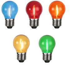 Mullan ampoule led ronde xl à filament 2 watts e27. Lot De 5 Ampoules Led E27 Filament Led Couleur Guinguette Eclairage Design